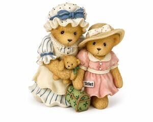 Cherished Teddies Charissa & Ashlynn 601578 Figurine Box COA